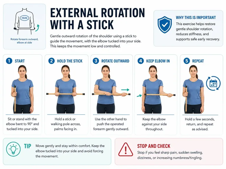 External rotation with a stick